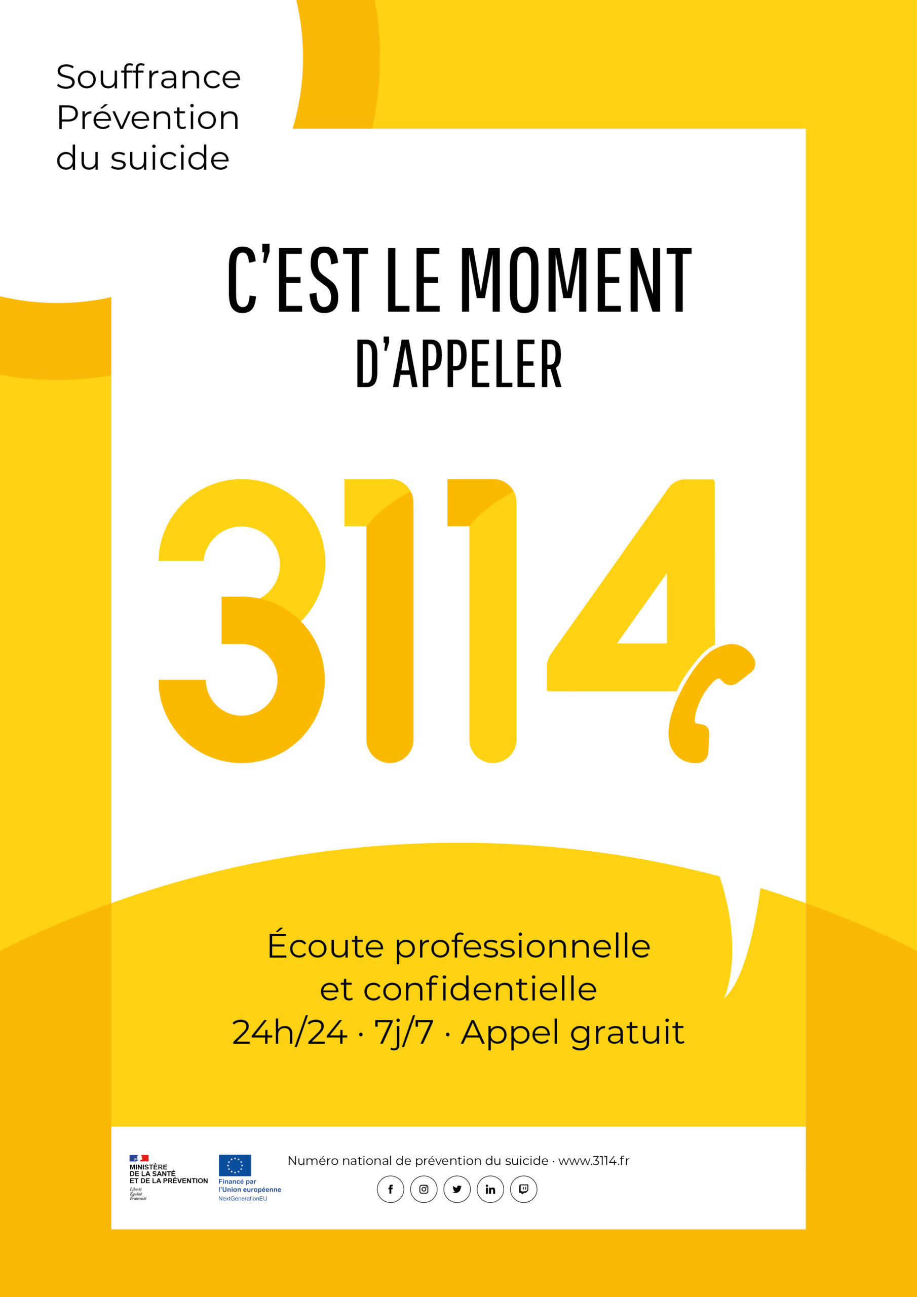 Le 3114 numéro national de prévention du suicide - Unafo
